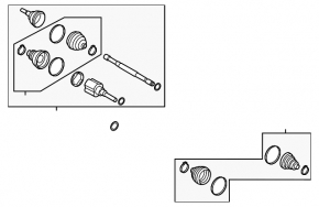 Lincoln MKC 15-19 front left drive axle shaft rusty