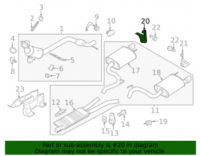 Right barrel mounting bracket Ford Mustang mk6 15- 3.7, 2.3T