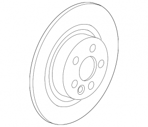 Rear left brake disc for Jaguar E-Pace 18-20 300/10mm