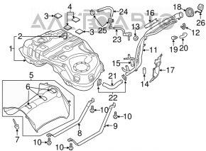 Fuel tank Mazda CX-5 13-16 AWD