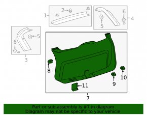 Lincoln Corsair 20-26 Lower Tailgate Trim