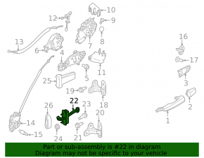 Front right door stop for Land Rover Range Rover 13-21