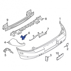 Rear bumper mount under the light right Ford Bronco Sport 21-25