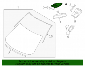 Mazda CX-5 interior mirror cover (2 parts)