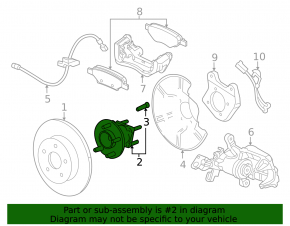 Rear left hub Chevrolet Cruze 16-19