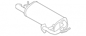 Rear muffler with barrel Mitsubishi Eclipse Cross 18-22
