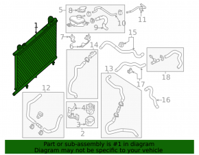 Nissan Pathfinder 13-15 hybrid inverter radiator