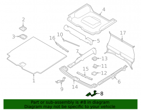 Right trunk floor bracket Volvo XC60 18-26