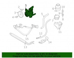 Power steering pump BMW 1 E82 08-13 N51, N52