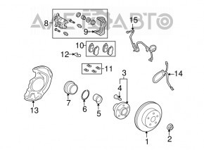 Front left brake disc cover for Lexus RX330 RX330 RX300 RX330 RX350 RX400h 04-09