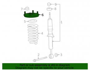 Front left shock absorber support for Toyota Land Cruiser 2008-2021