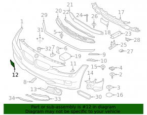Plug towing hook front bumper BMW 3 F30 16-18