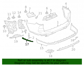Rear bumper molding right BMW X7 G07 19- chrome