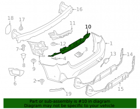 Rear bumper bracket, central, BMW 3 G20 23-26 M-sport