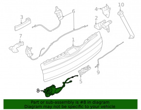 BMW X5 F15 14-18 Trunk Door Closer with Cable