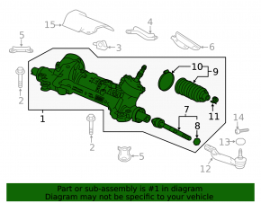 Steering rack Honda Accord 18-22 2.0T