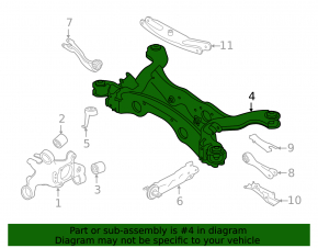 Rear subframe for Infiniti QX30 17-19 AWD