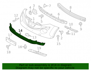 Nissan Juke 15-17 front bumper lip