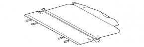 Trunk curtain Lexus RX300 RX330 RX350 RX400h 04-09 gray