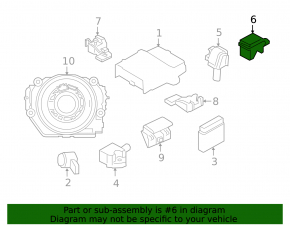 Airbag sensor rear right BMW i3 14-21