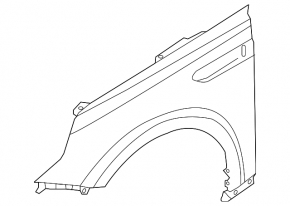 Front left wing Kia Optima 16-20 steel