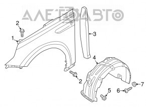 Front left wing Kia Optima 16-20 steel
