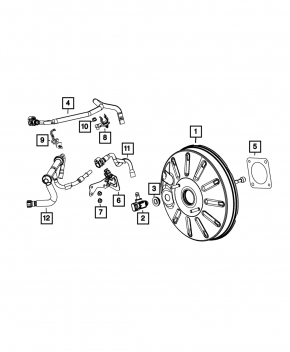 Vacuum Booster Dodge Dart 13-16