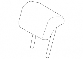 Rear center headrest 2nd row Mitsubishi Outlander 14-20 beige leather