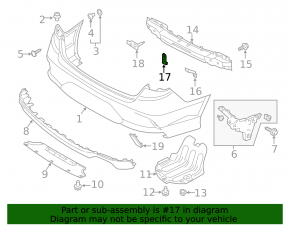 Rear bumper reinforcement bracket lower Hyundai Sonata 18-19