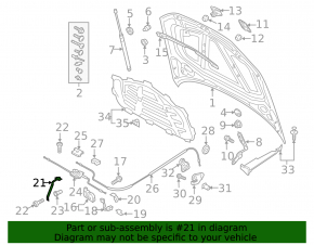 Bonnet Lock Hook Bracket Audi A3 8V 15-16