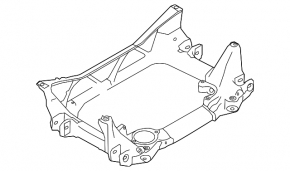 Front subframe Porsche Panamera 14-16 AWD