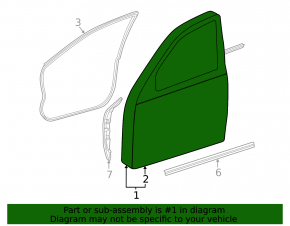 Mercedes W211 front right door, bare, silver trim