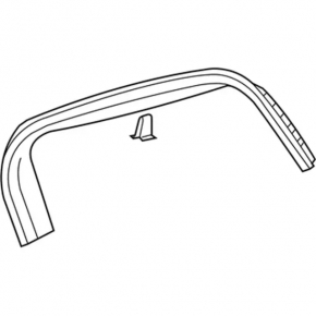 Upper tailgate trim Ford Explorer 16-19 black, broken fasteners