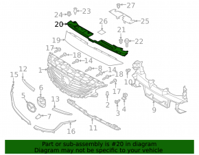 Mazda 6 14-17 TV trim panel with insert