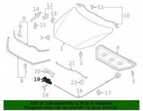 Mazda CX-5 13-16 Hood Lock