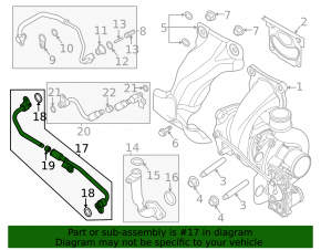 Lincoln Corsair 20-23 2.0 2.3 Turbocharger Intake Pipe