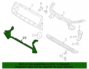 Lower radiator deflector Land Rover Range Rover Evoque 12-15