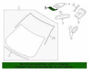 Mazda CX-5 19-25 interior mirror plug small part