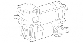 Air suspension compressor for Mercedes GLS-class X166 13-19