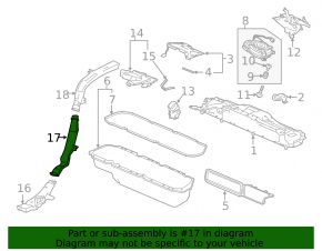 Air duct cooling VVB rear right Honda Accord 18-22 second