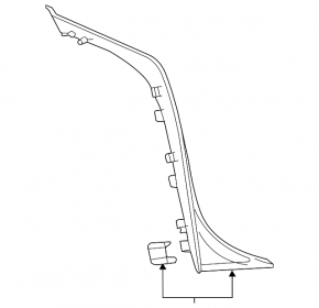 Rear left tail light trim Cadillac ATS 13-