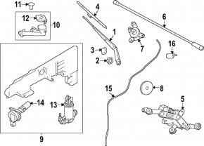 Nissan Rogue 21-24 Windshield Washer Motor