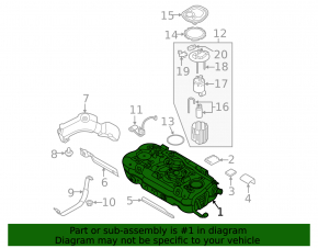 Fuel tank Kia Niro 17-22 HEV