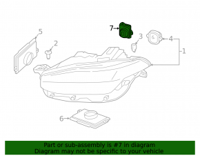 Volvo XC90 16-18 LED Small Left Headlight Control Unit
