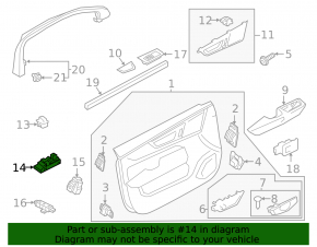 Front left window lift control Volvo XC60 18-23 with child protection