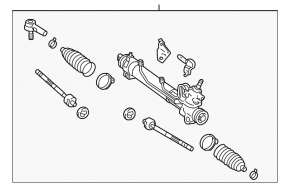 Lexus RX400h 06-09 steering rack without rods