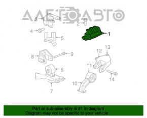 Engine mount right Chrysler 200 11-14 2.4 4-speed