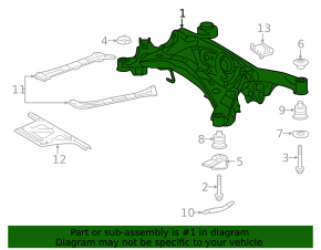 Rear subframe Lexus IS 14-20