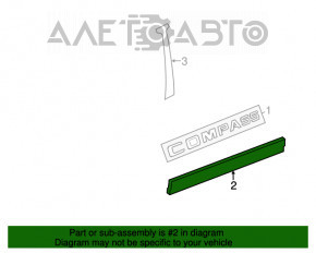 Door trim lower front left Jeep Compass 11-16