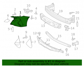 Front bare bumper right Toyota Prius 50 Prime 17-22 for parking sensors